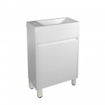 Berge Matte White Mini Free Standing 500 Vanity Cabinet Only